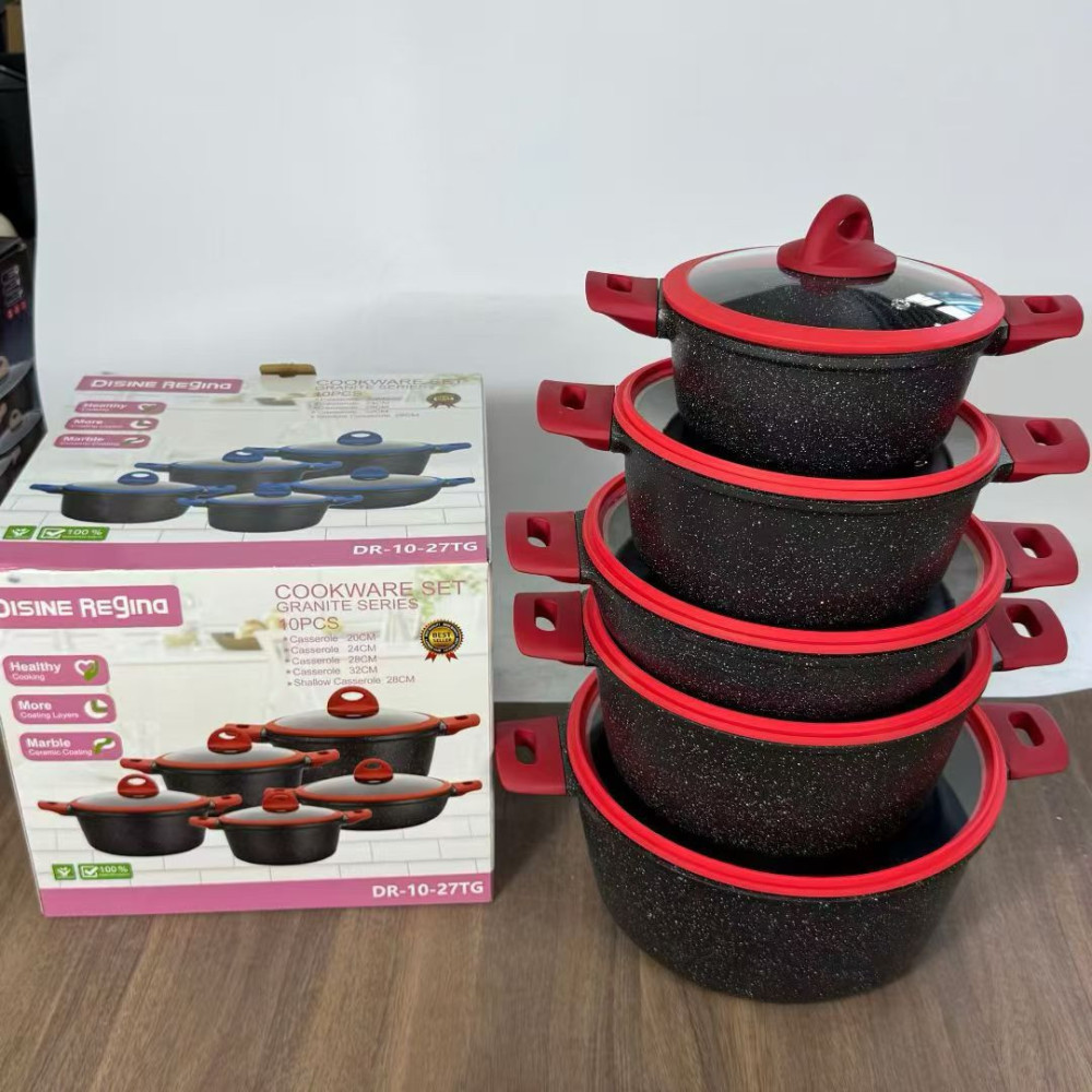 Disine Regina 10-Piece Granite Cookware Set