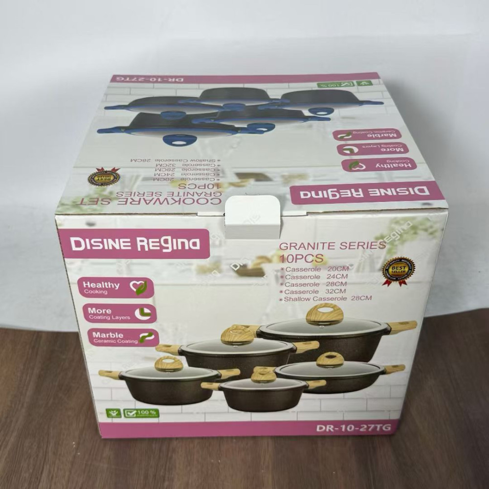 Disine Regina 10-Piece Granite Cookware Set