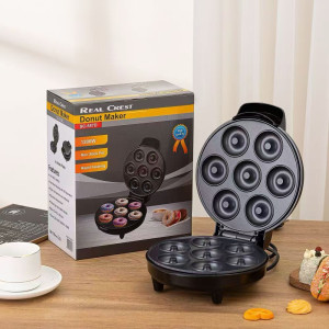 Real Crest Donut Maker Machine 1200W Rapid Heating Non-Stick Pan