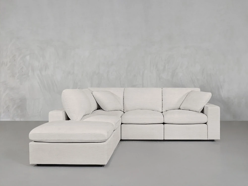 Cloud Comfort 5-Piece Modular Sectional Sofa with Chaise