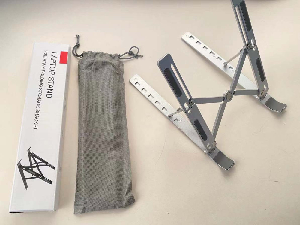 Adjustable Aluminum Folding Laptop and Tablet Bracket