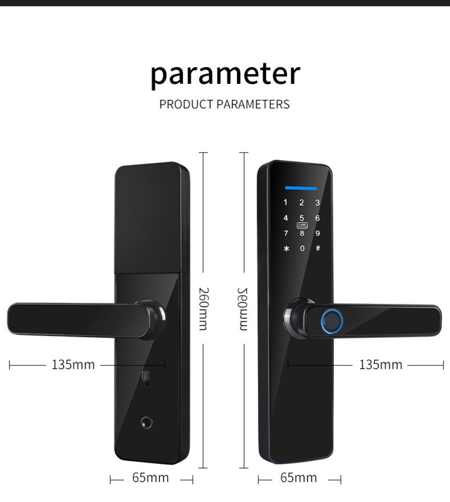 S811 Smart Door Lock with Fingerprint Password and Card Access