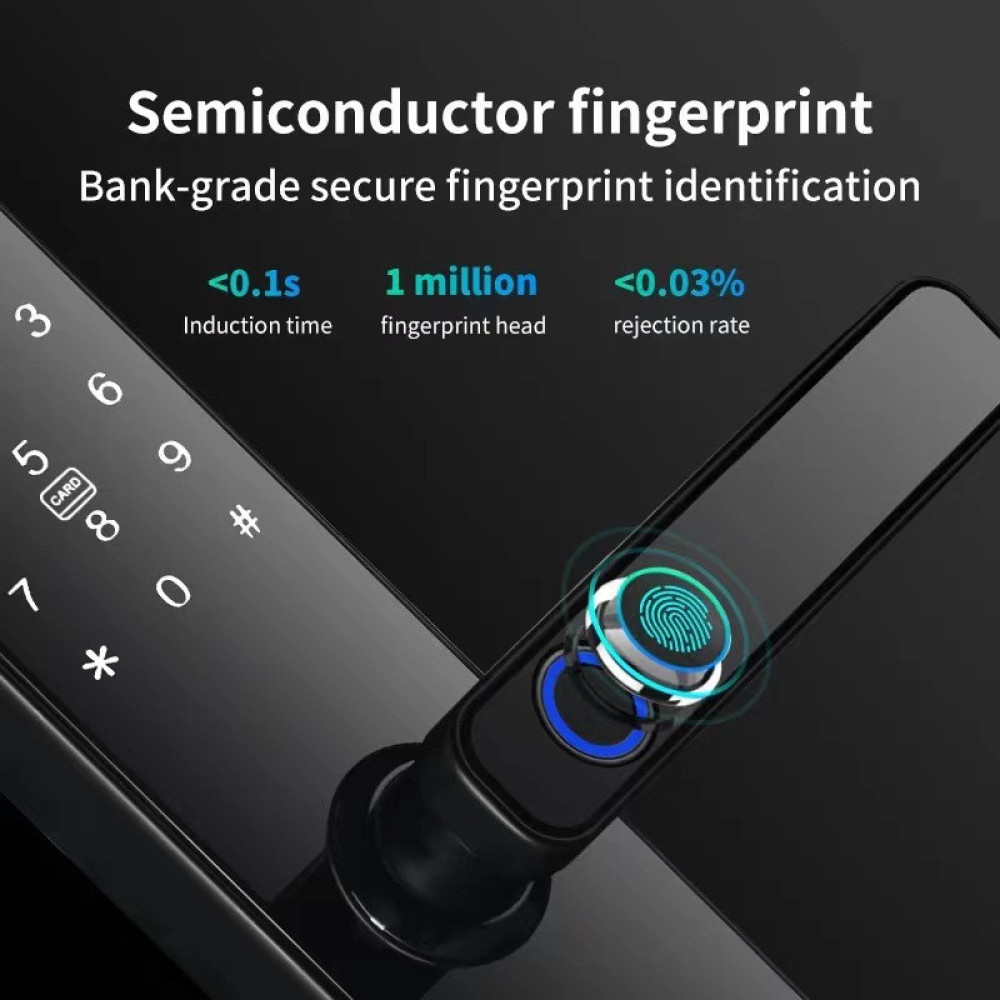 S811 Smart Door Lock with Fingerprint Password and Card Access