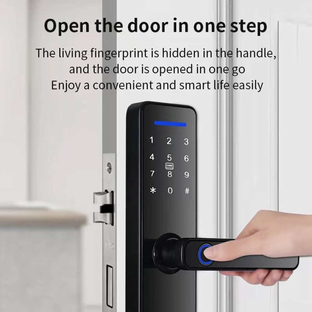 S811 Smart Door Lock with Fingerprint Password and Card Access