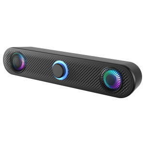 Desktop Bluetooth Soundbar with RGB Lighting and 360?? Surround Sound