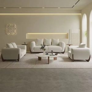 Nordic Elegance 3-Piece Bouclé Sofa Set