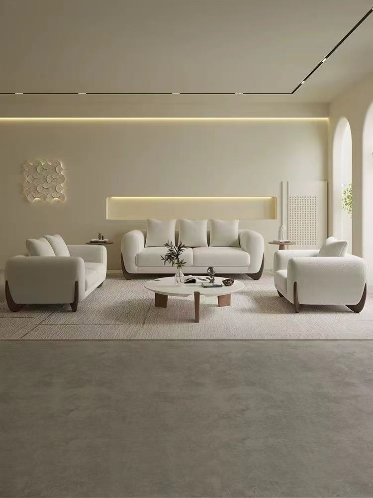 Nordic Elegance 3-Piece Bouclé Sofa Set